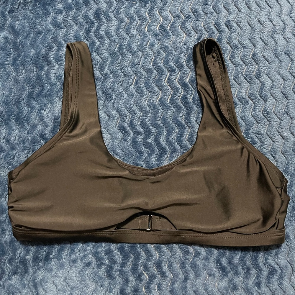 Time & Tru Black Bikini Top